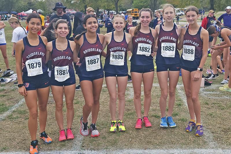 The Bridgeland High School girls’ cross country team placed third overall as a team with a score of 101.